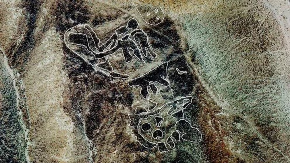 Geoglifos de Nazca. Figuras antropomorfas y zoomorfas. Fuente: Andina